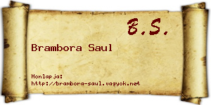 Brambora Saul névjegykártya